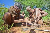Bushmen making Fire